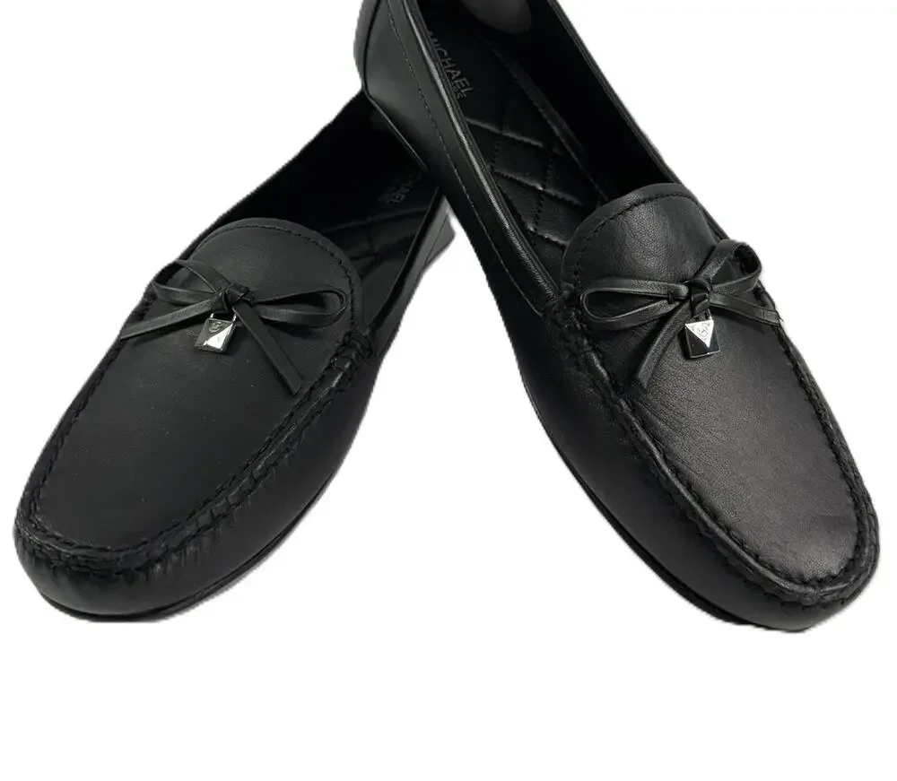 Michael Kors Juliette Moccasin Loafer Black Style 40S2JTFR1L 7.5M Excellent